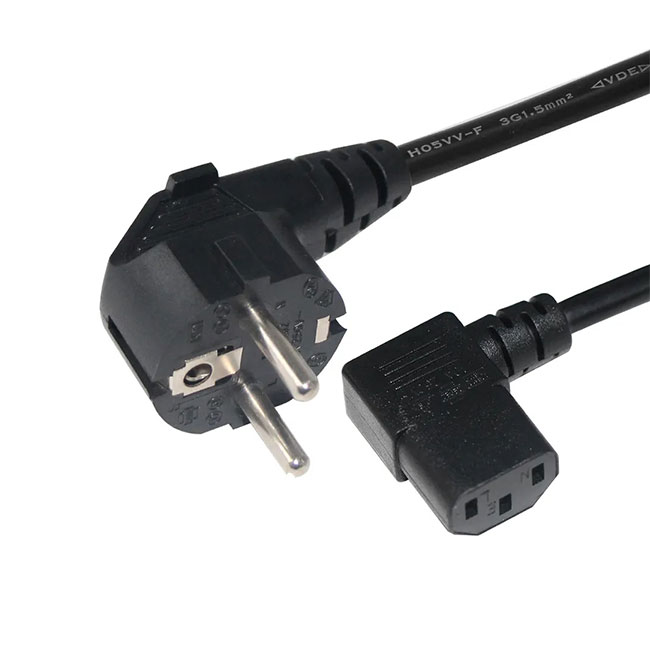 CE Standard PSU Supply European 2pin Plug Power Cable with VDE Schuko EU IEC C13 Power Cord Plug Connector