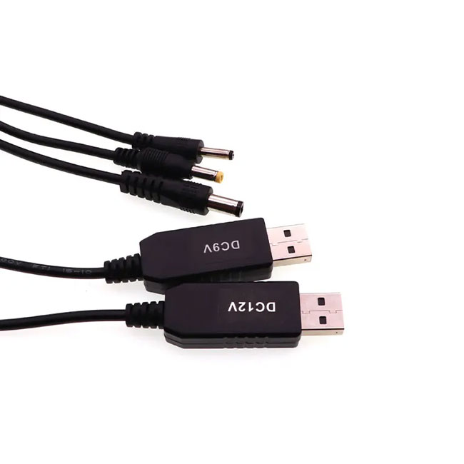 Usb To Dc Adapter Charger Power Cable 5v To 12v Dc Output Power Step Up Converter Cable
