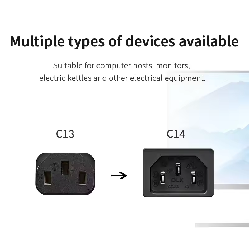 Hot selling 2pin 3pin UL C5 C7 C13 IEC power cord for Home appliance 3FT 4FT 5FT 6FT 7FT 8FT NEMA American cable line