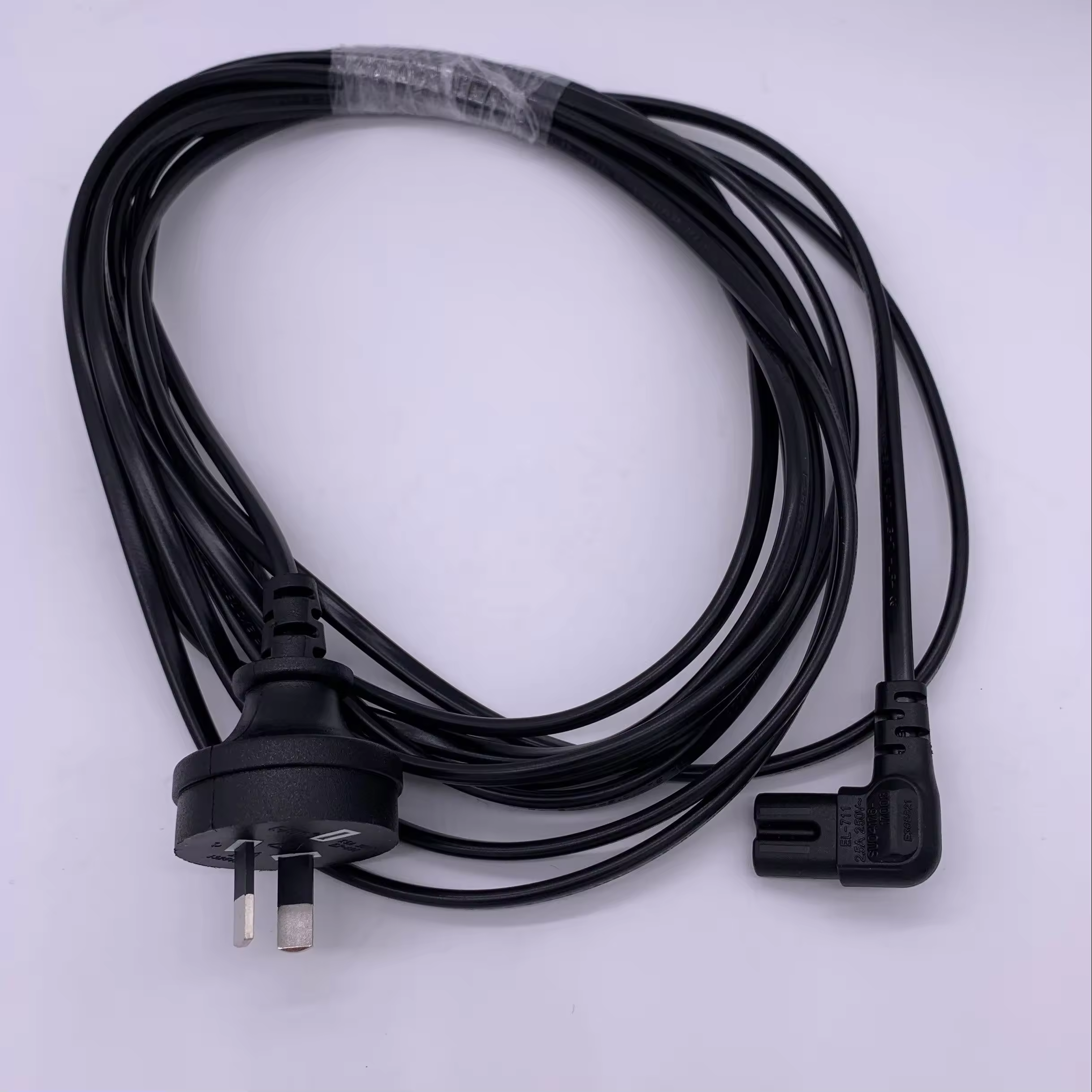 Heat-resistant Power Plugs 5m Black SAA 7.5A 250V 2Pin Custom Psu Cables Australia with C7 H03VVH2-F 2*0.75mm2