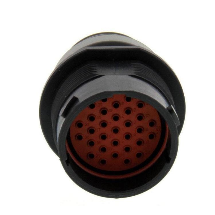 Waterproof 31 Pin Circular Automotive Wire Connectors Receptacle Housing Panel Mount