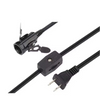 High-quality Power Plugs SPT-2 Black UL Listed Lamp Power Cord with Inline Switch Tinned End