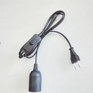 High-quality Power Plugs SPT-2 Black UL Listed Lamp Power Cord with Inline Switch Tinned End