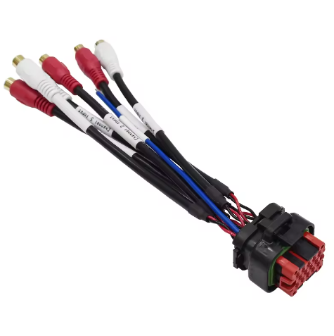 Complete Car Amplifier High-performance Electronic Wiring Harness with 6 Input Channel Cable Assembly for Vehicle Modification