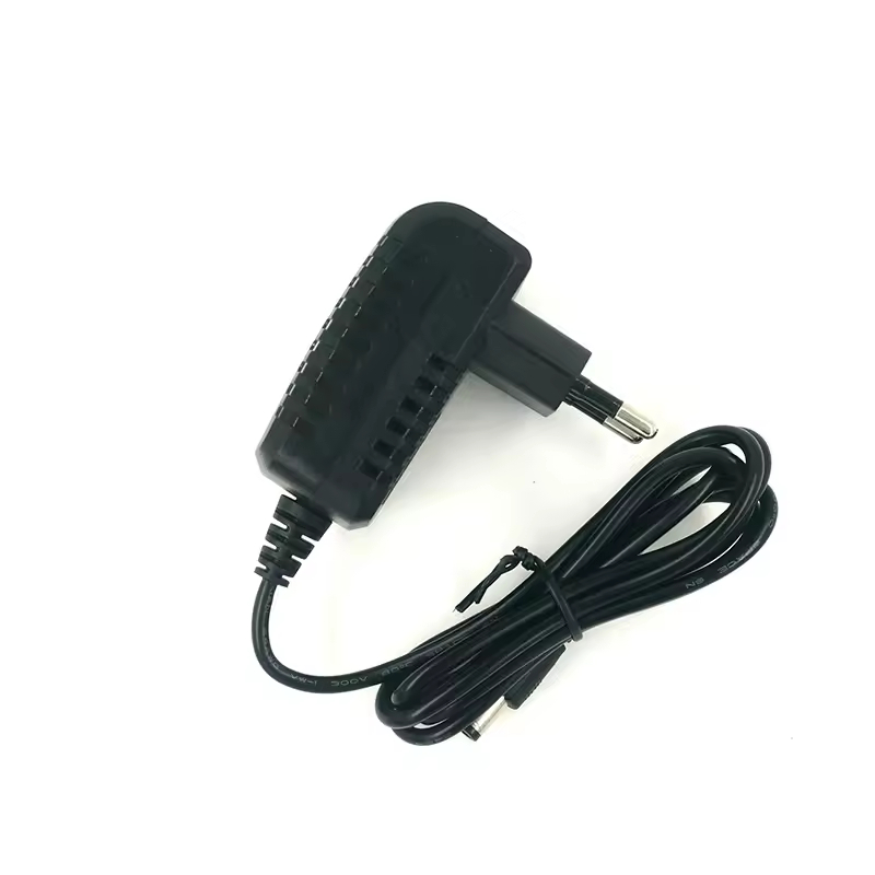 Hot Selling 12V 1A Adaptor European Wall Plug Black Monitoring Printer DC Power Adapter Appliances Power Plugs