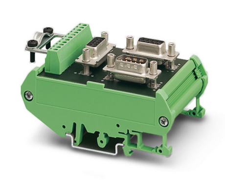 2760623 Passive RS-485 T-distributor, fitted with one 9-pin D-SUB pin strip and two 9-pin D-SUB socket strips.png