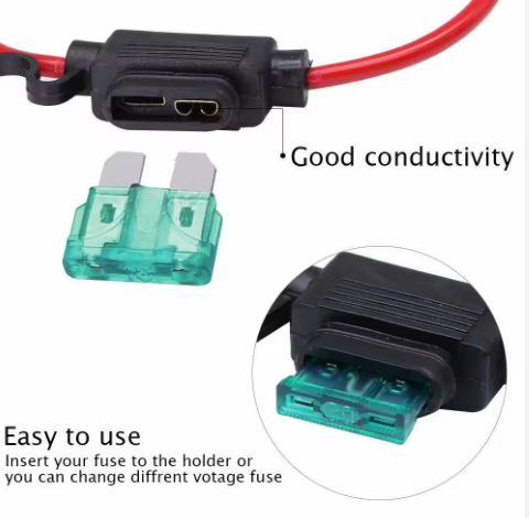 Atc/Ato 30A 12V Standard 12 Gauge In-Line Fuse Holder Wiring Harness Waterproof Fuse Box Durable Automotive Wiring Harness