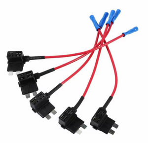 12V Mini Fuse Tap Adapter ATM APM Blade Fuse Holder, Blade Fuse Box Holder Plug Abrasion-resistant Automotive Wiring Harness