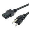 US UL Standard 15A 125V 14AWG NEMA 5-15P To IEC 60320 C13 US 3Pin Plug AC Power Cord Plastic power plugs