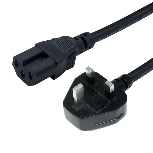 PVC Jacket Europe 3-prong Italy USA SAA UK 3 Pin Power Cable To IEC C15 Connector Ac Secure Power Plugs