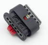 Automotive Connectors MXP120 Sealed Receptacle, 6 Circuit, Black Housing with Medium Shroud 349006121